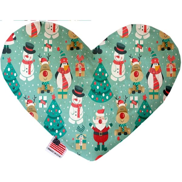 Mirage Pet Products Frosty & Friends Canvas Heart Dog Toy 6 in. 1280-CTYHT6